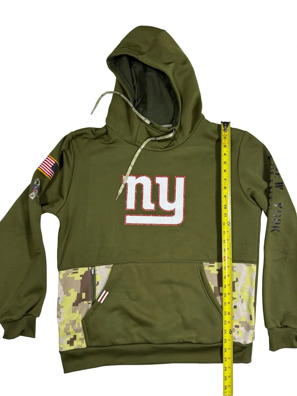 New York Giants Salute To Service Hoodie Size Large Therma Fit NFL On Field Camo